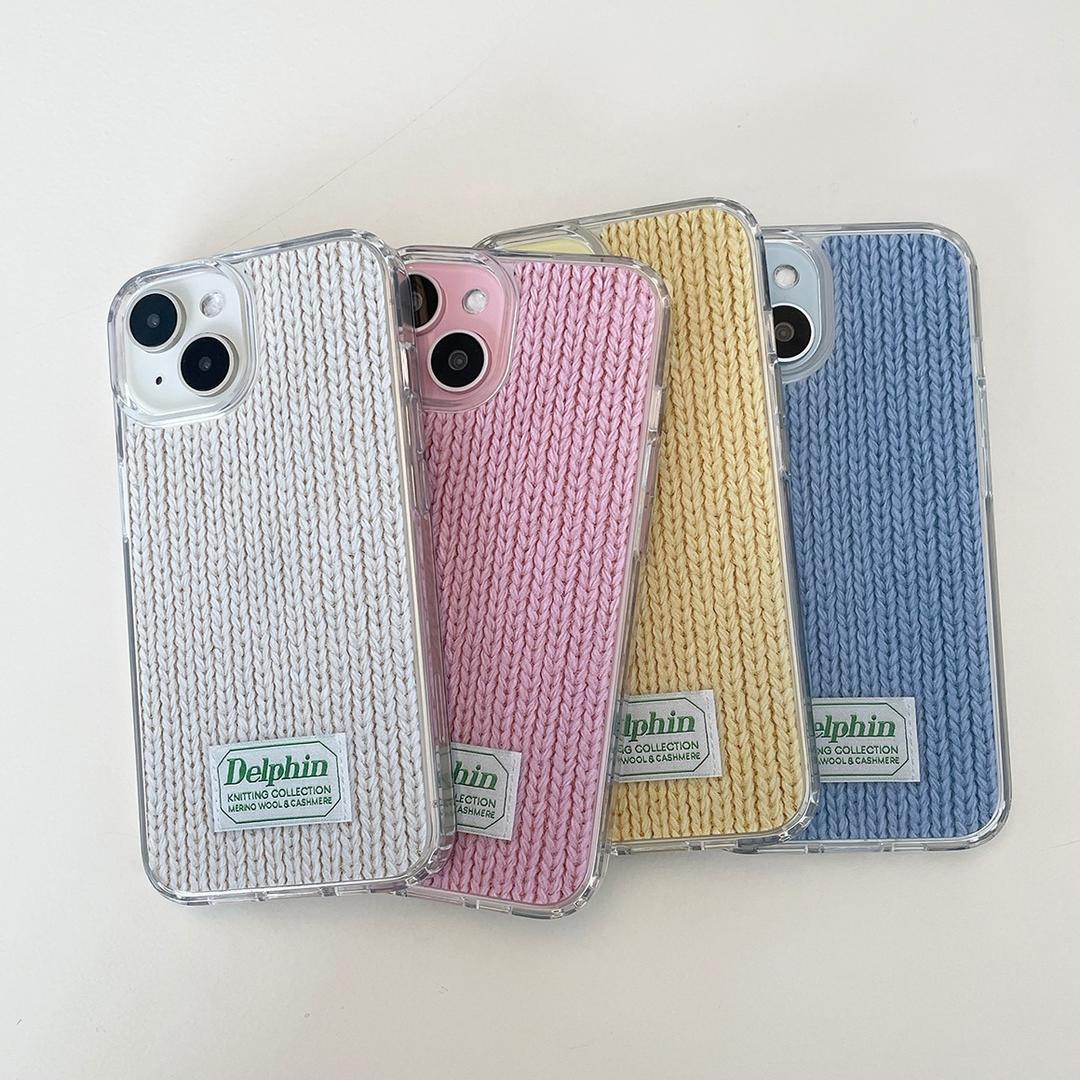 LABEL KNIT HARD JELL CASE