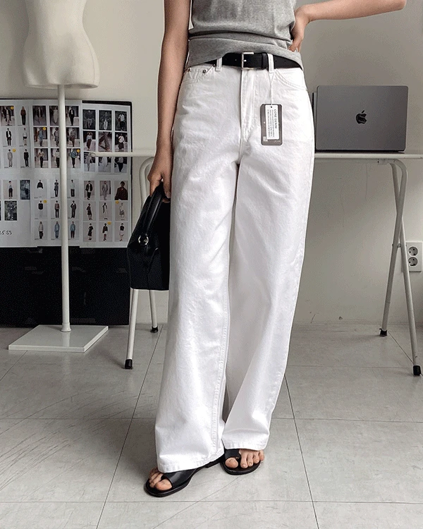 25SS 와이드 화이트데님(콘데님)