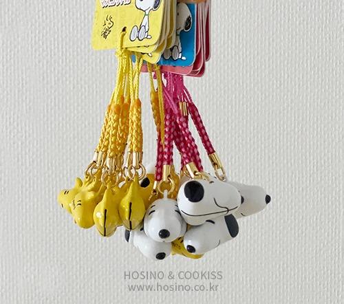 스누피 방울 키링 페이스 우드스톡 얼굴