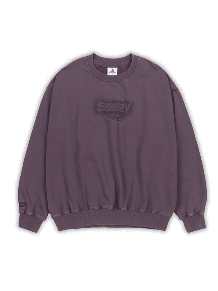 CHERRY WASHED CREW PURPLE : 선데이후르츠마켓