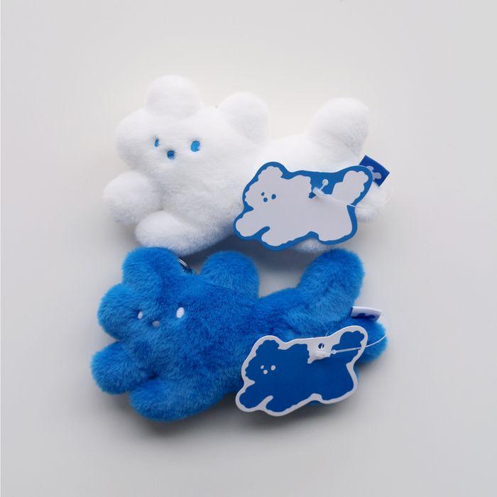 [ 키링 ] 뭉개 블루 화이트 인형키링