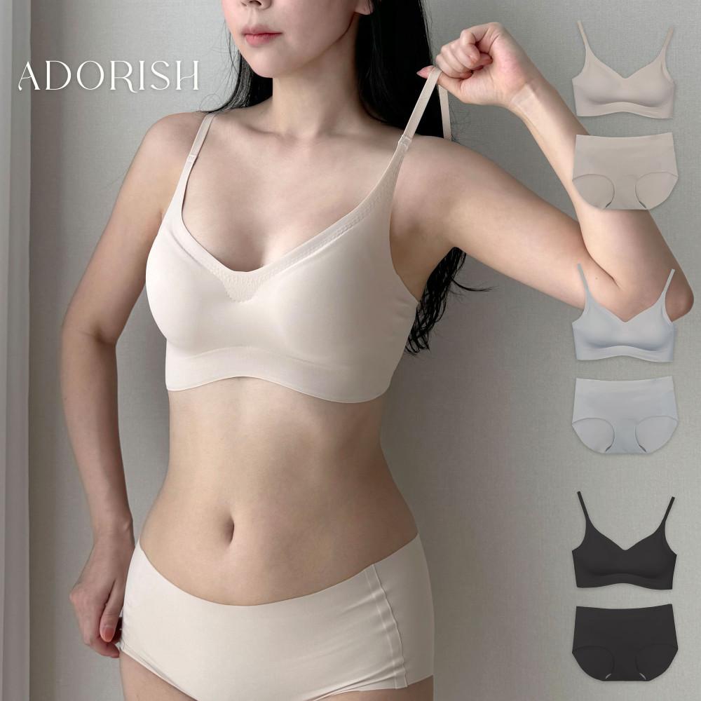 노와이어 가슴모아주는 편한 여성 심리스 브라 팬티 수면 스포츠브라 속옷 브라렛 세트 가능