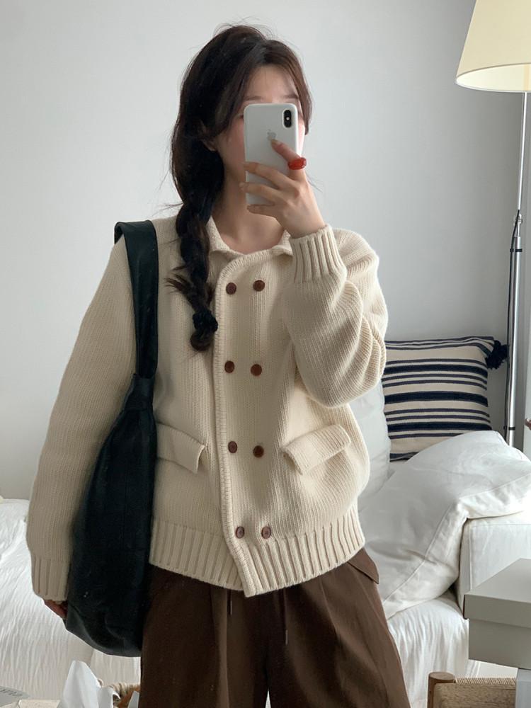 바게트 더블 가디건 2color