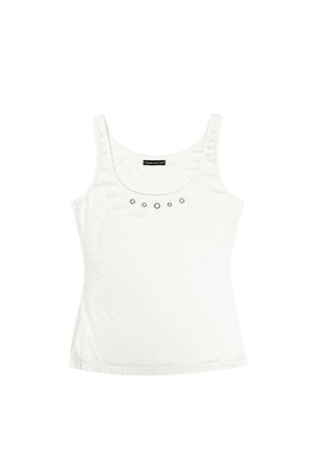 GLOW EYELET SLEEVELESS #PEARL WHITE - 달링유어배드