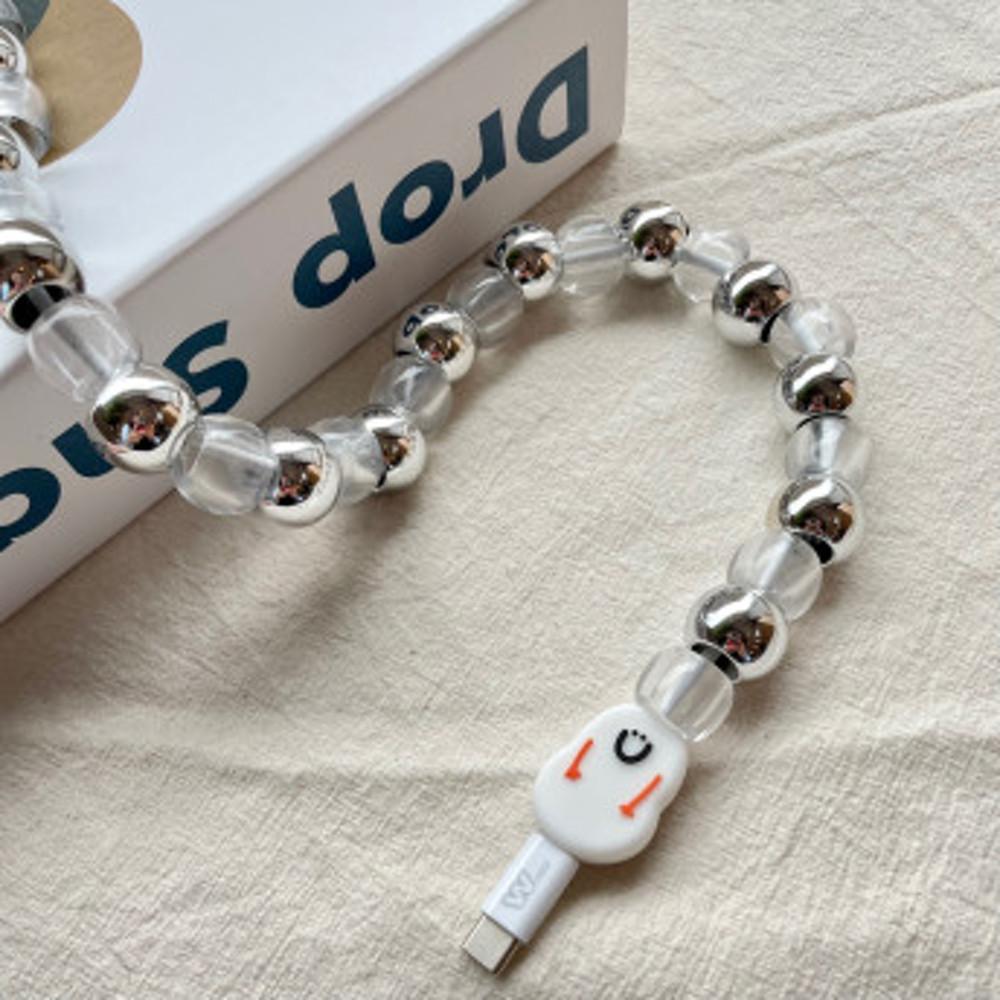 눈사람 캐릭터 충전기 케이블 보호캡 케이블 바이트 단선방지 단선방지캡