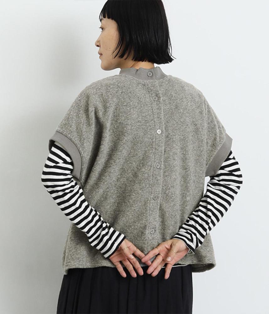 [JPN buying]  NONNO リリフ KIKI 2-way half sleeve wool knit cardigan / 3 colors