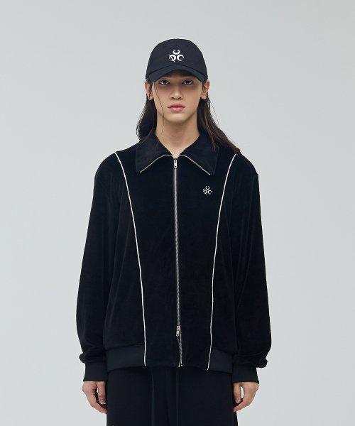 Signature Velour Track Jacket Black