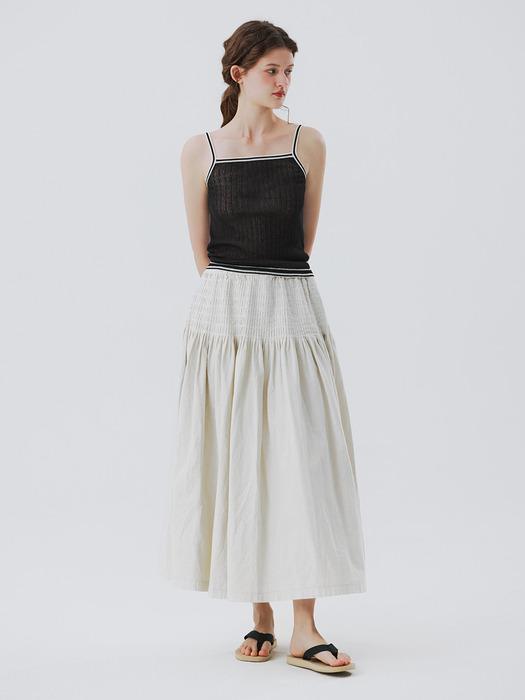 handmade wrinkle skirt beige