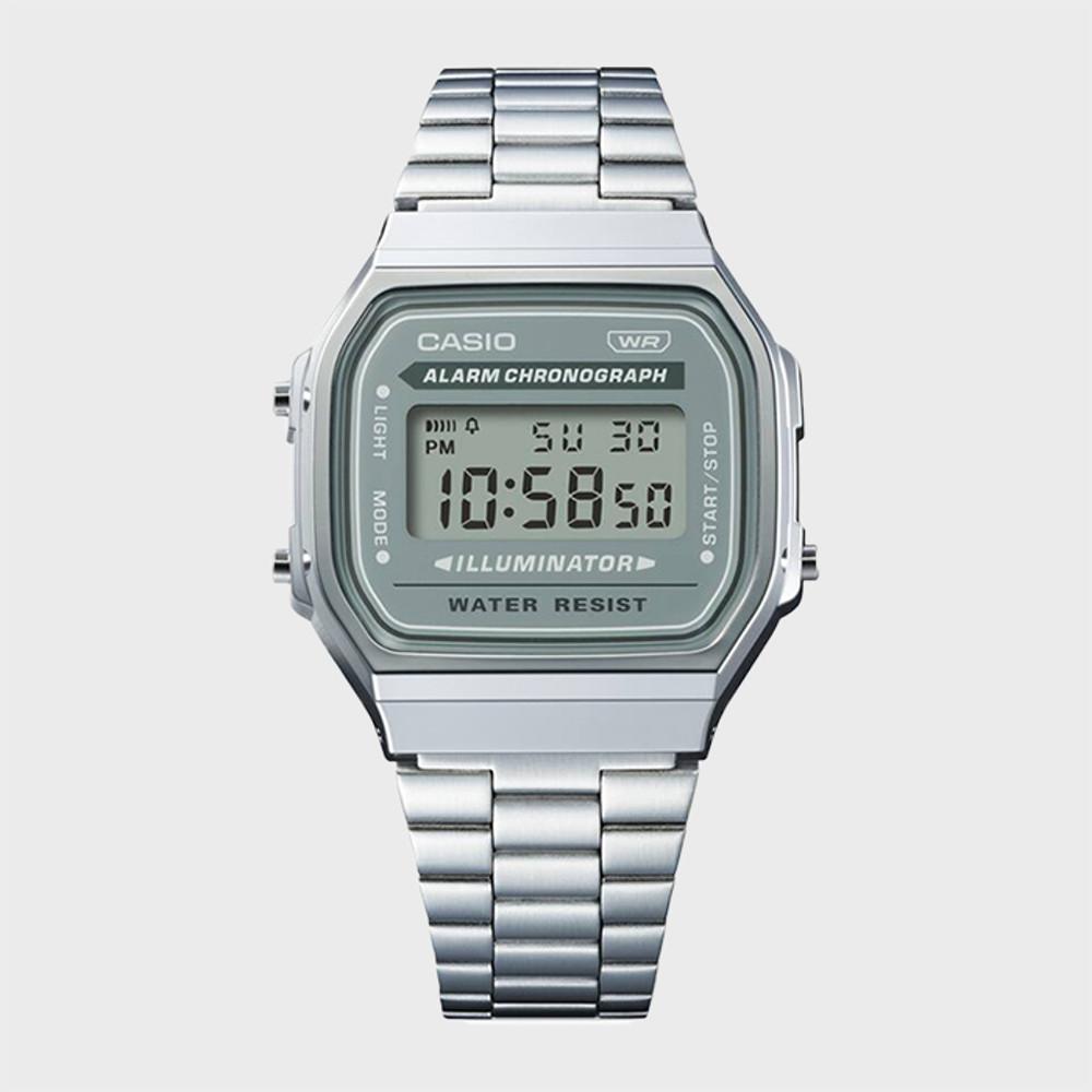 CASIO 카시오 A168WA-3A 빈티지 레트로 전자시계 그린