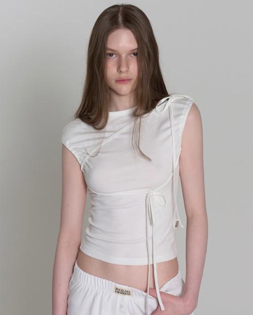 Side String Sleeveless - White