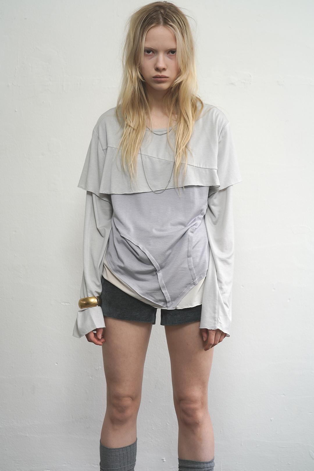 ASYMMETRIC FLAP T-SHIRT