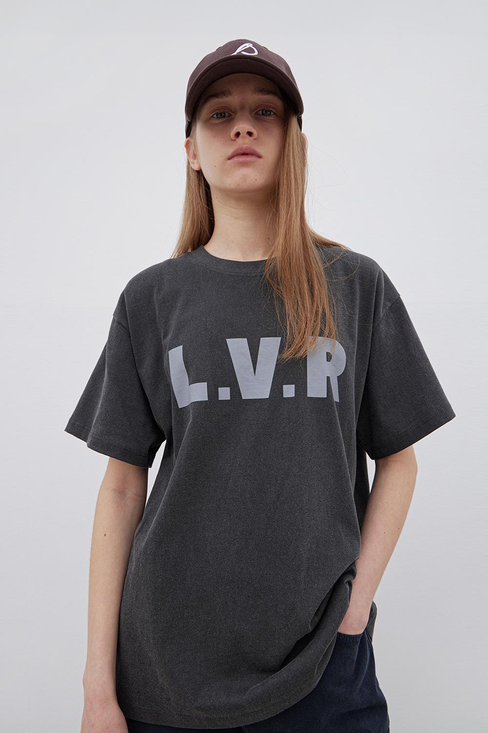 [3rd Shipping 4/30] L.V.R Signature Cotton T-shirt - Charcoal