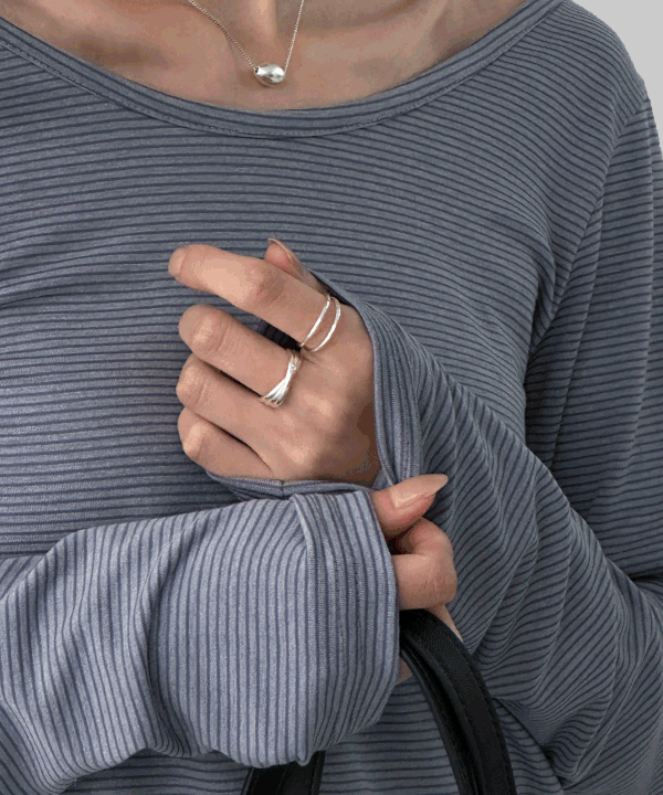 매니크 캡슨 심플 레이어드 링 반지