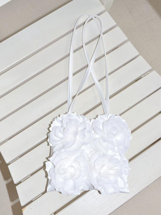 Rose bouquet bag / white