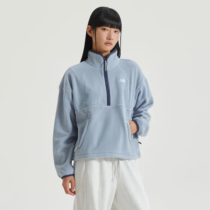 NBNCF4W912 / WOMEN 코지 플리스 반집업 (L/BLUE)