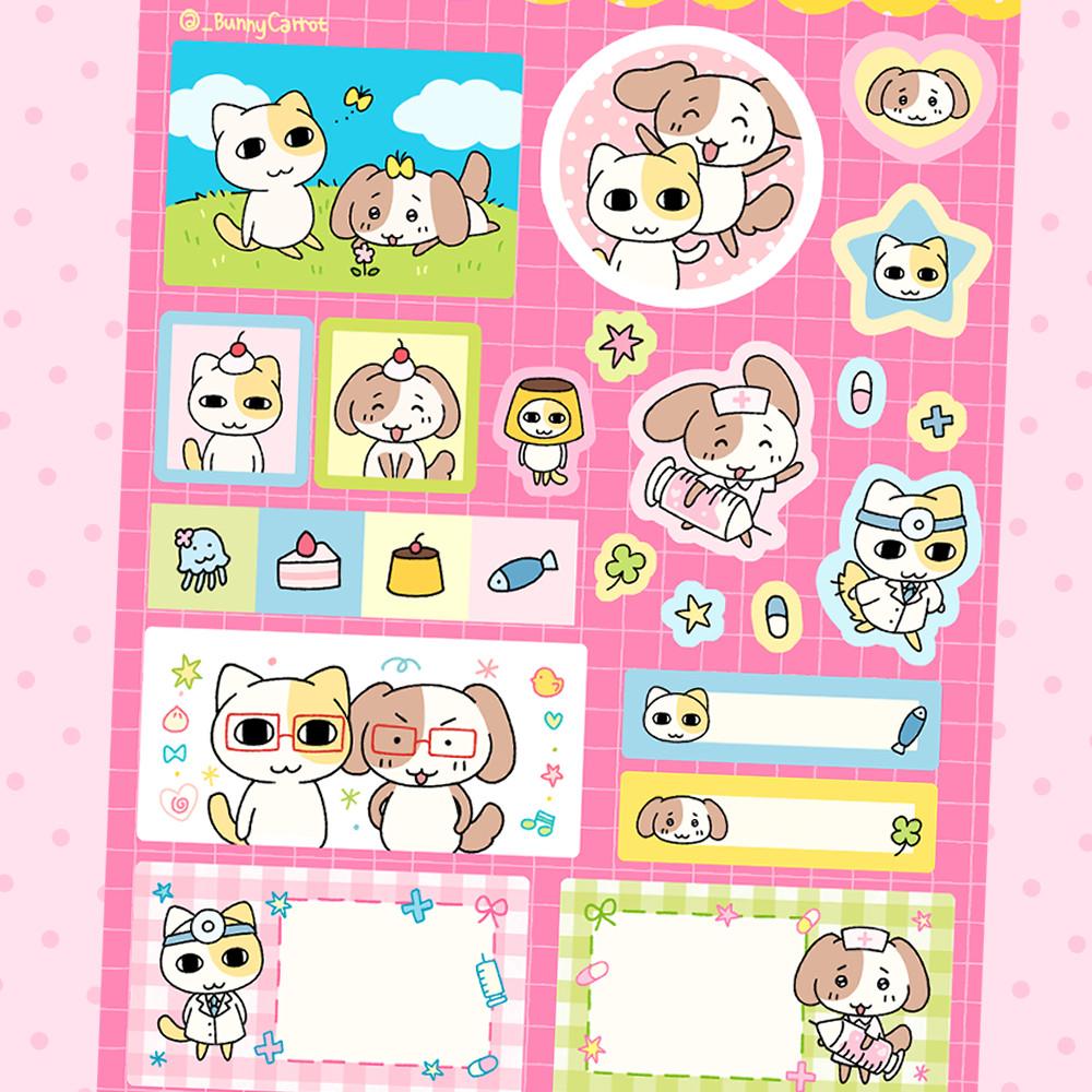 [단미] 묘냥이&멍구 다이어리 스티커2