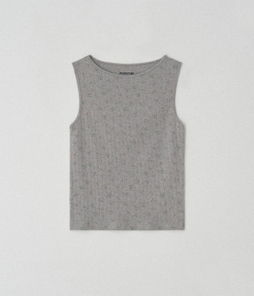 [MODU MIGU]  3rd restock ! 열매 BOAT NECK SLEEVELESS T  / FLOWER 02 MELANGE