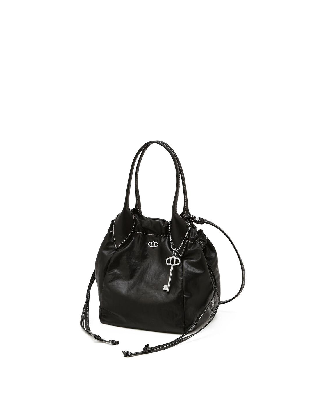 [VAPEUR] BLACK DUPE SKIN TOTE AND CROSS S