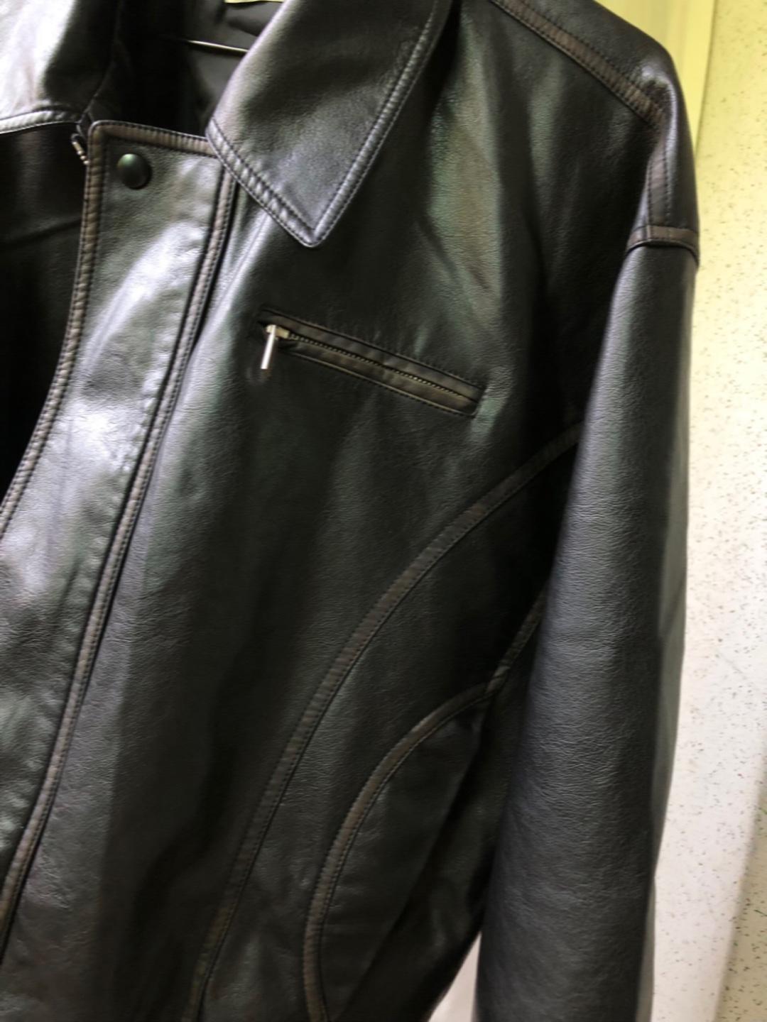 빈티지 비건 레더자켓