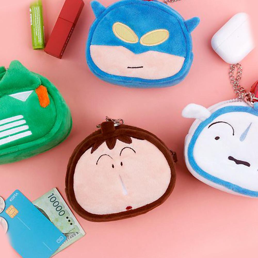 맹구 파우치 동전지갑 흰둥이 액션가면 건담로봇 미니 짱구