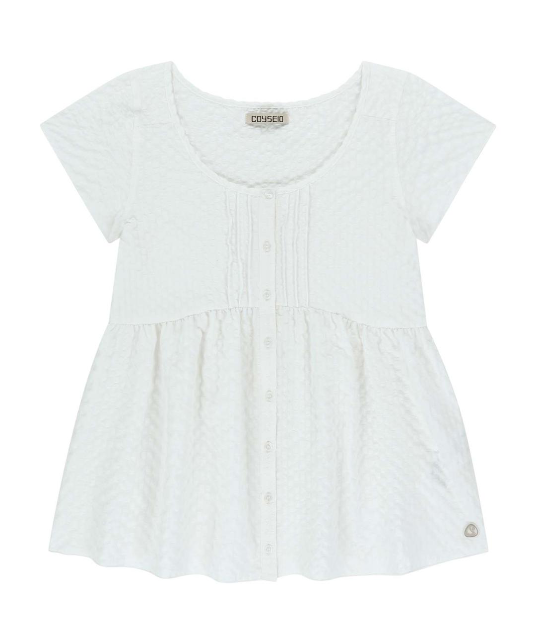 PINTUCK BLOUSE WHITE