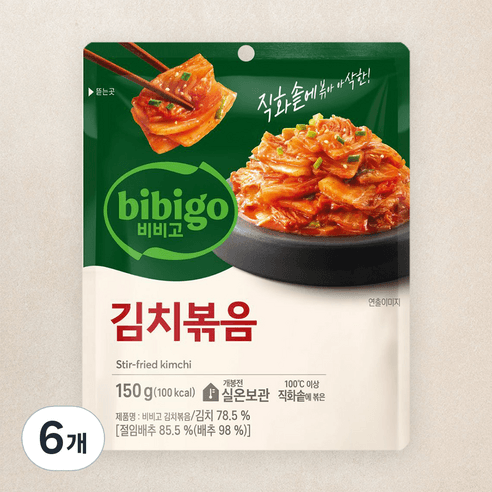비비고 김치볶음, 150g, 6개 - 볶음김치 | 쿠팡