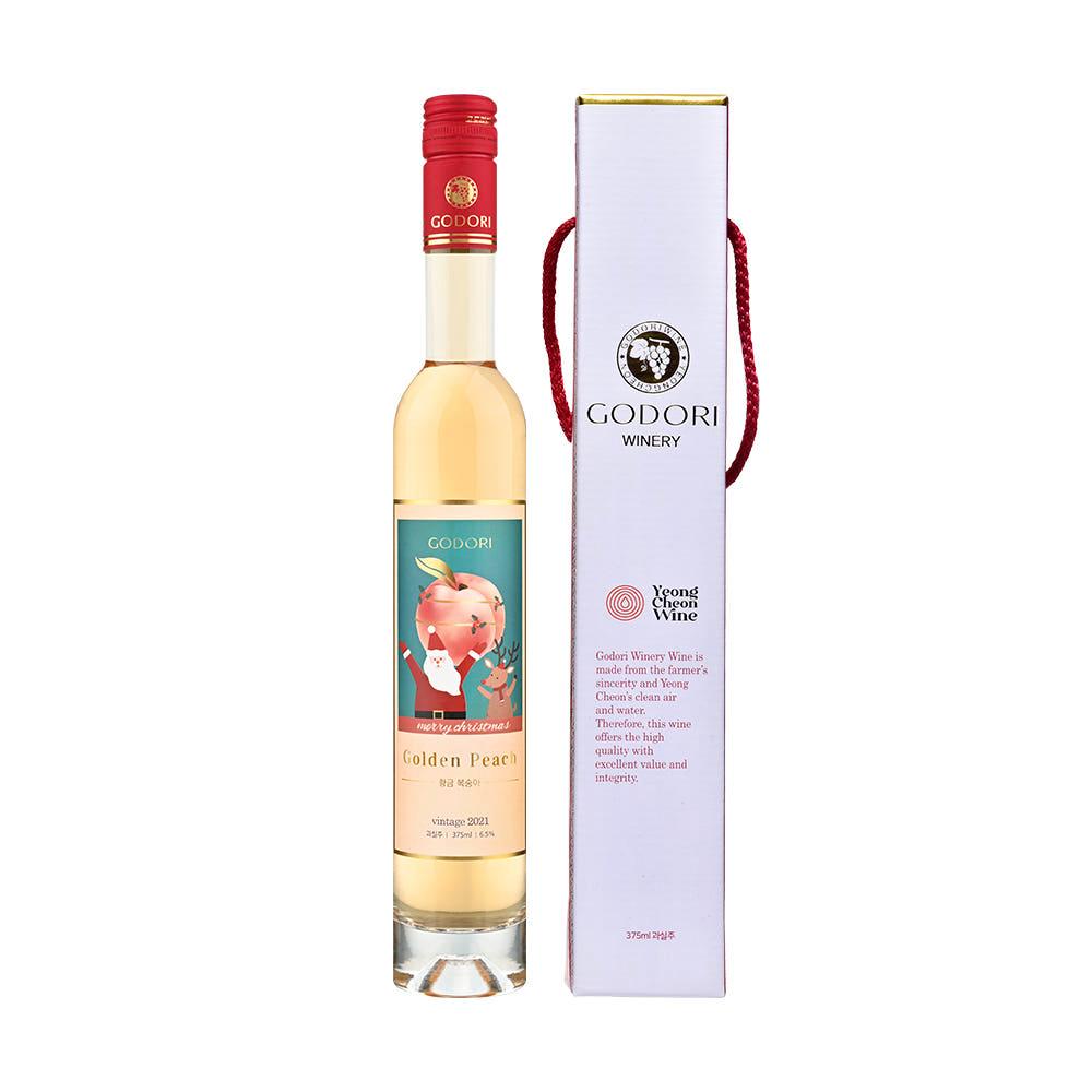 고도리와이너리 고도리 복숭아와인 크리스마스 에디션 6.5도 375ml 과실주 [원산지:국산(경상북도 영천시)]