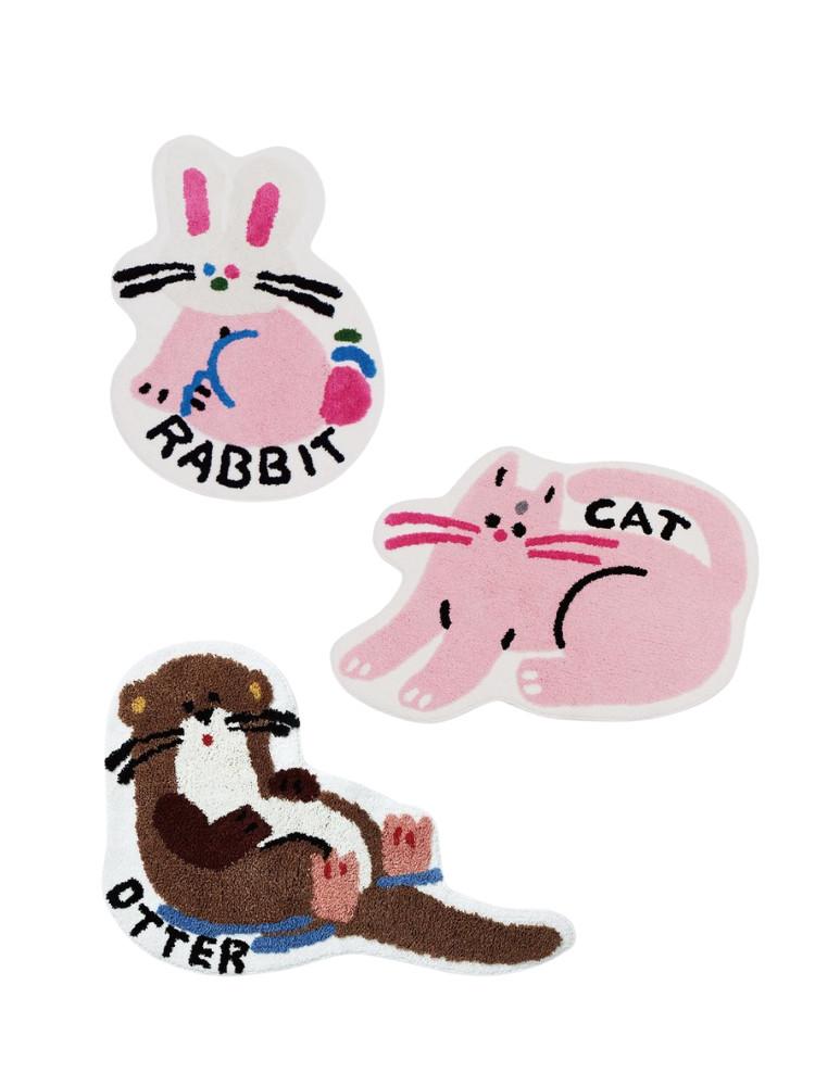 수심 Animal Rug(14 Type) 동물 러그 토끼 고양이 카펫 발매트 펭귄