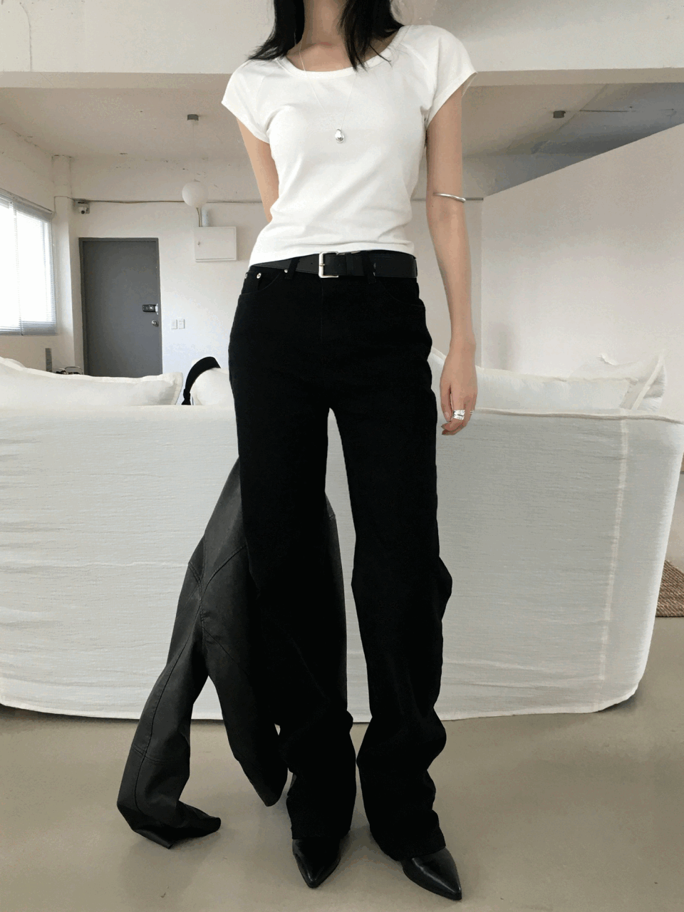 AC. black straight pants