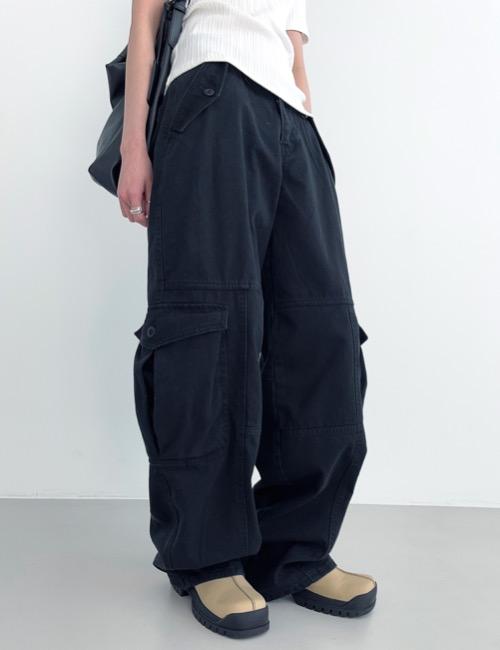 ballon pocket cotton maxi pants