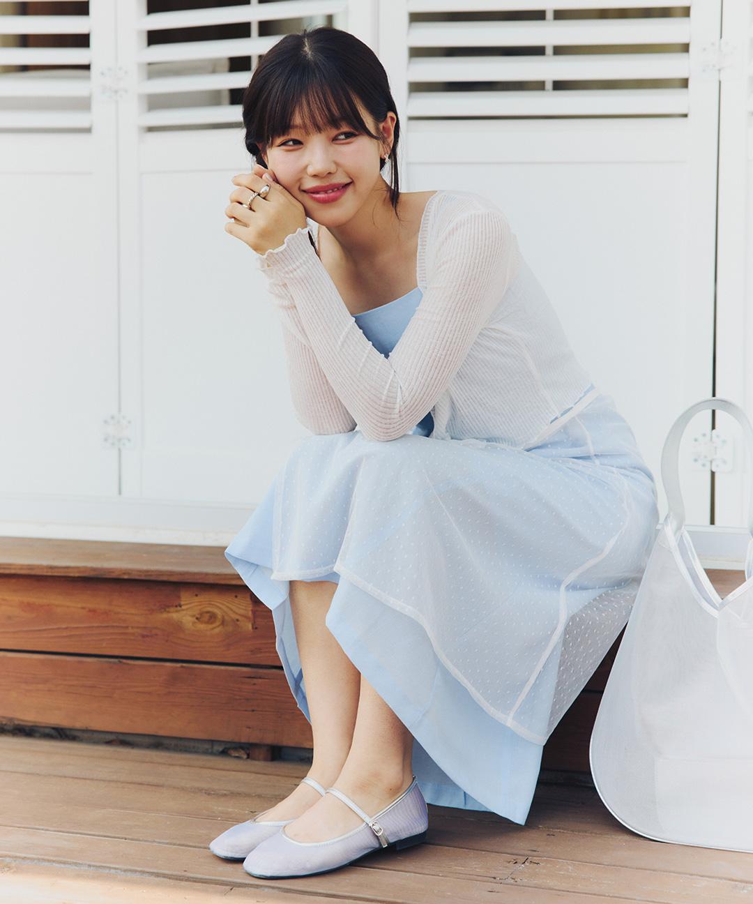 미쏘 [해삐,도영이PICK/장마룩☂/누적1만장]스퀘어넥 나시 롱 원피스_MIWOWF710A