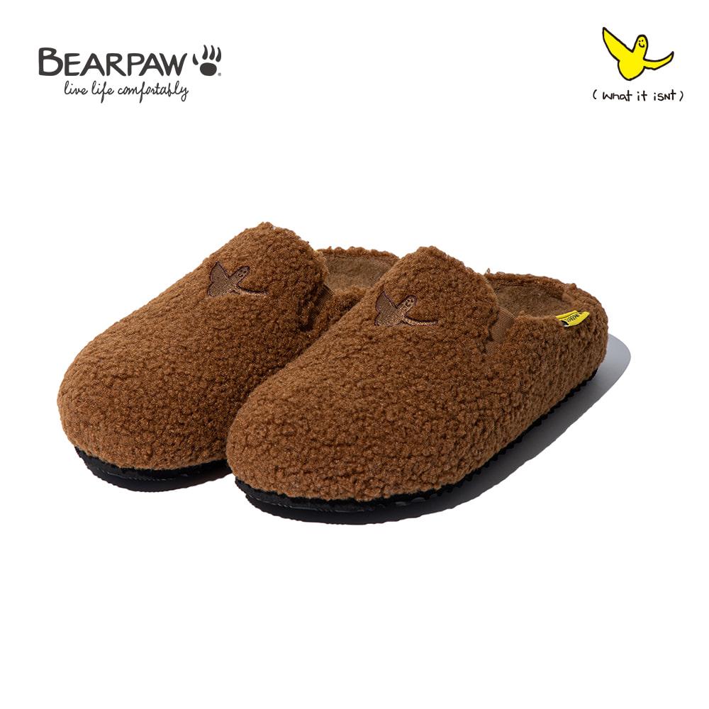 [BEARPAW X WII] 엔젤 플리스 슬리퍼 브라운