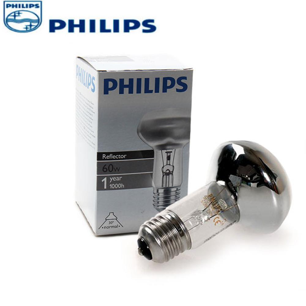 필립스 반사구 NR63 60W E26 E27 반사경램프 백열반사전구 Reflector 백열램프 스포트 SPOT 램프 전구