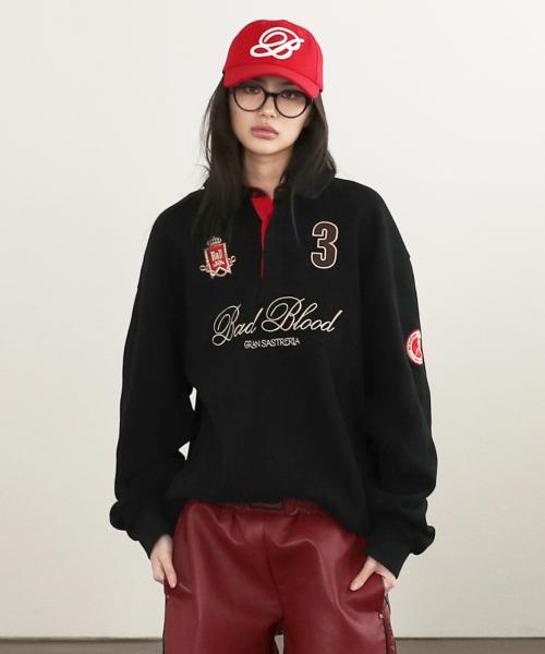 로열 클래식 럭비 셔츠 - 블랙