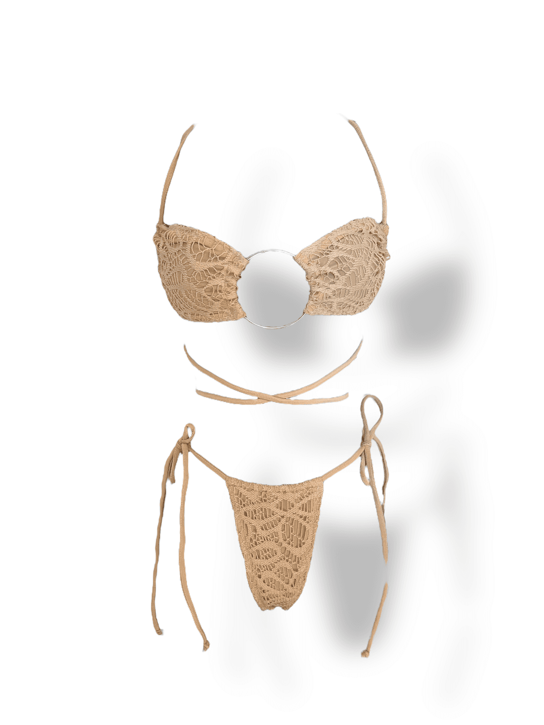 Crochet Ring Set (2 Colors Available) - X-Small / X-Small / Nude