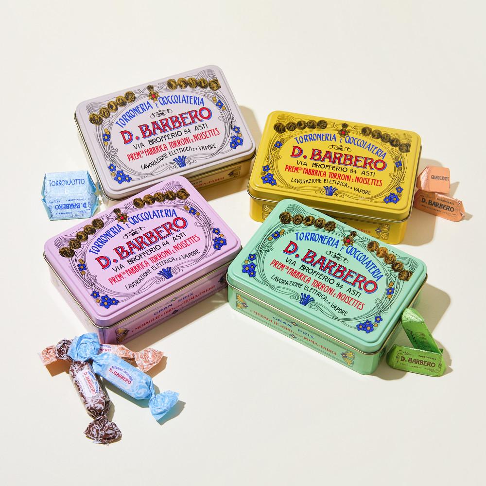 [디 바르베로] 180년 전통 이탈리아 사각 틴케이스 초콜릿 5종