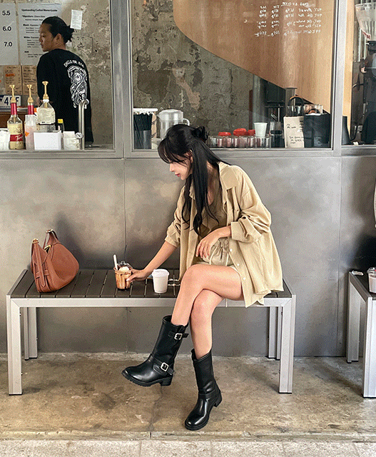 [SET]밀크 여리 루즈핏 셔츠+니트 슬리브리스