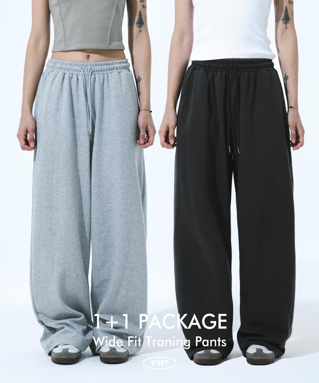 에스이에스티 [1+1] 와이드핏 트레이닝 스웨트 팬츠 - 6Color