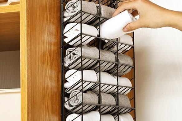 벽걸이 속옷정리함 양말 정리 서랍칸막이 칸막이 속옷 수납함 18칸