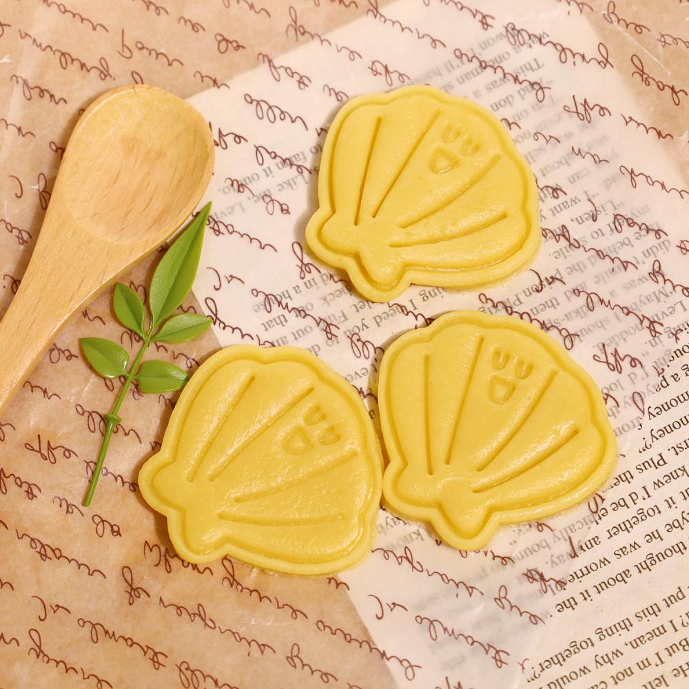 [삼덕쿠키]낭만있는 조개 쿠키커터 가리비 간식 틀 모양틀 홈베이킹