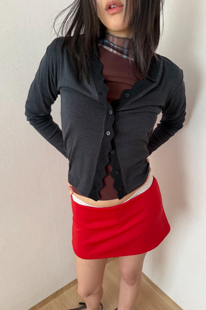 trace wave cardigan (2color)