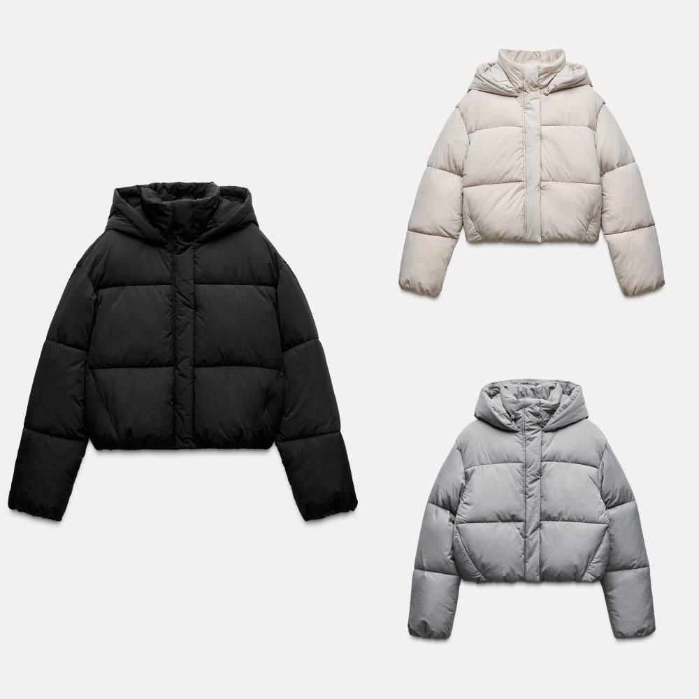 자라 공홈 퀼팅 방수 아노락 WATER-REPELLENT PUFFER ANORAK 4391/747