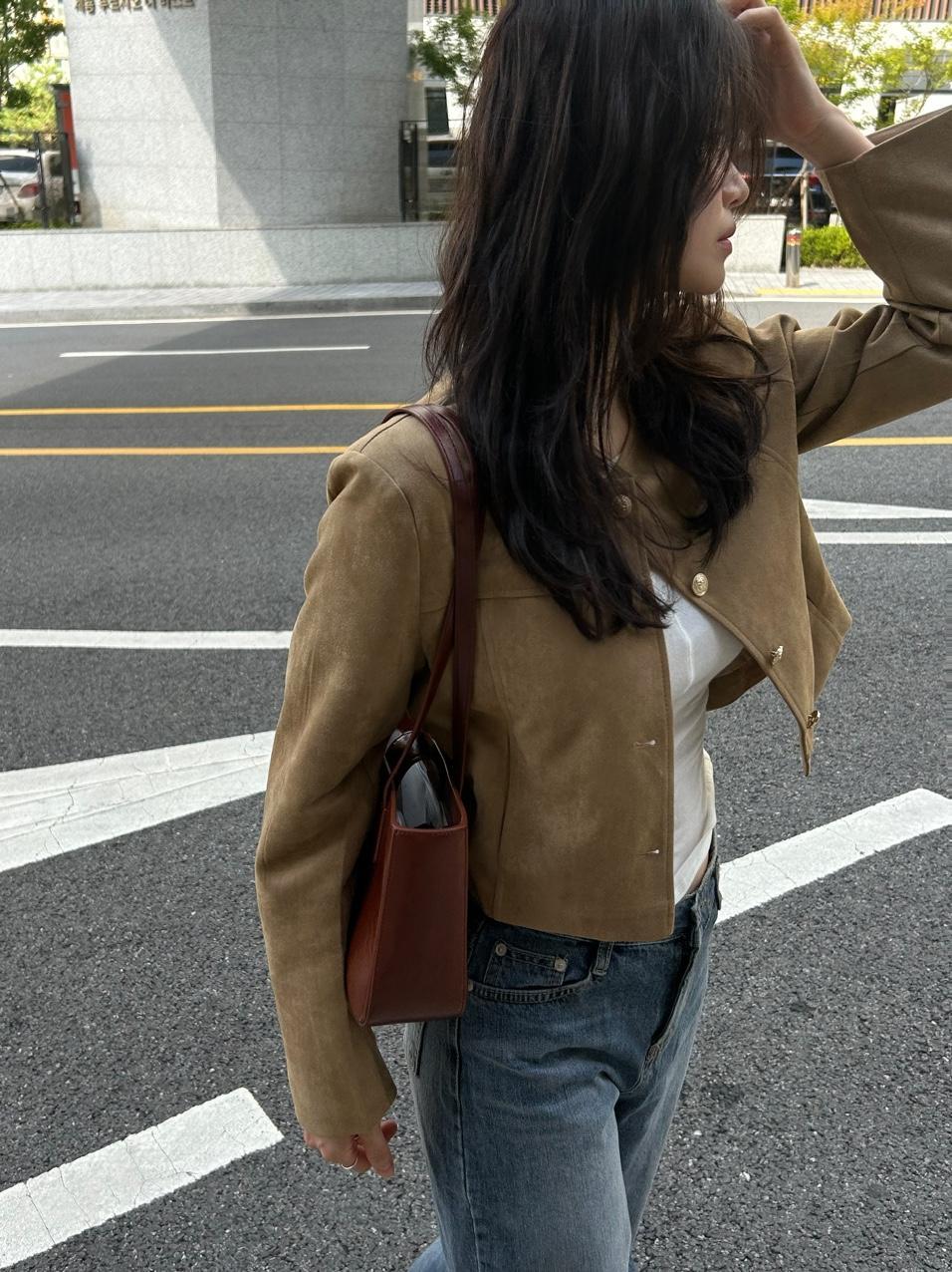 이듬해 어텀 스웨이드 자켓(가을자켓 금장자켓 간절기자켓 가을아우터)
