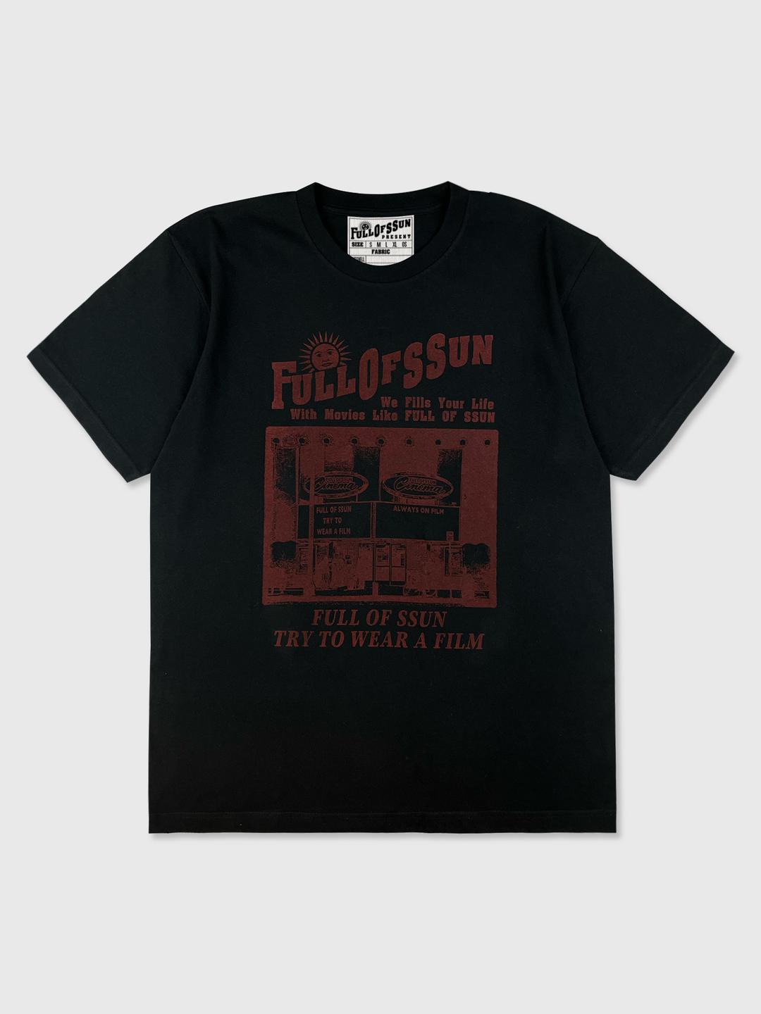 FULL OF SSUN Cinema T-shirts (Black)