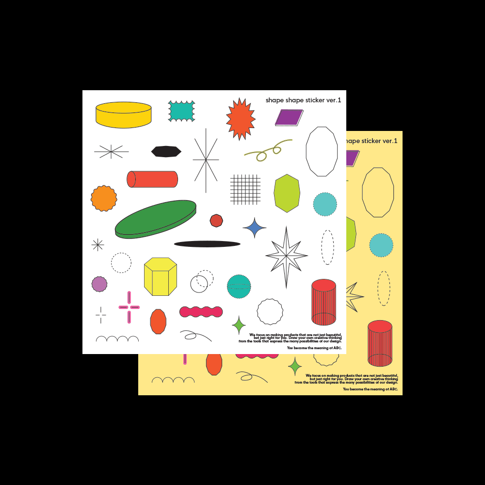 [ABC] shape shape sticker ver.1