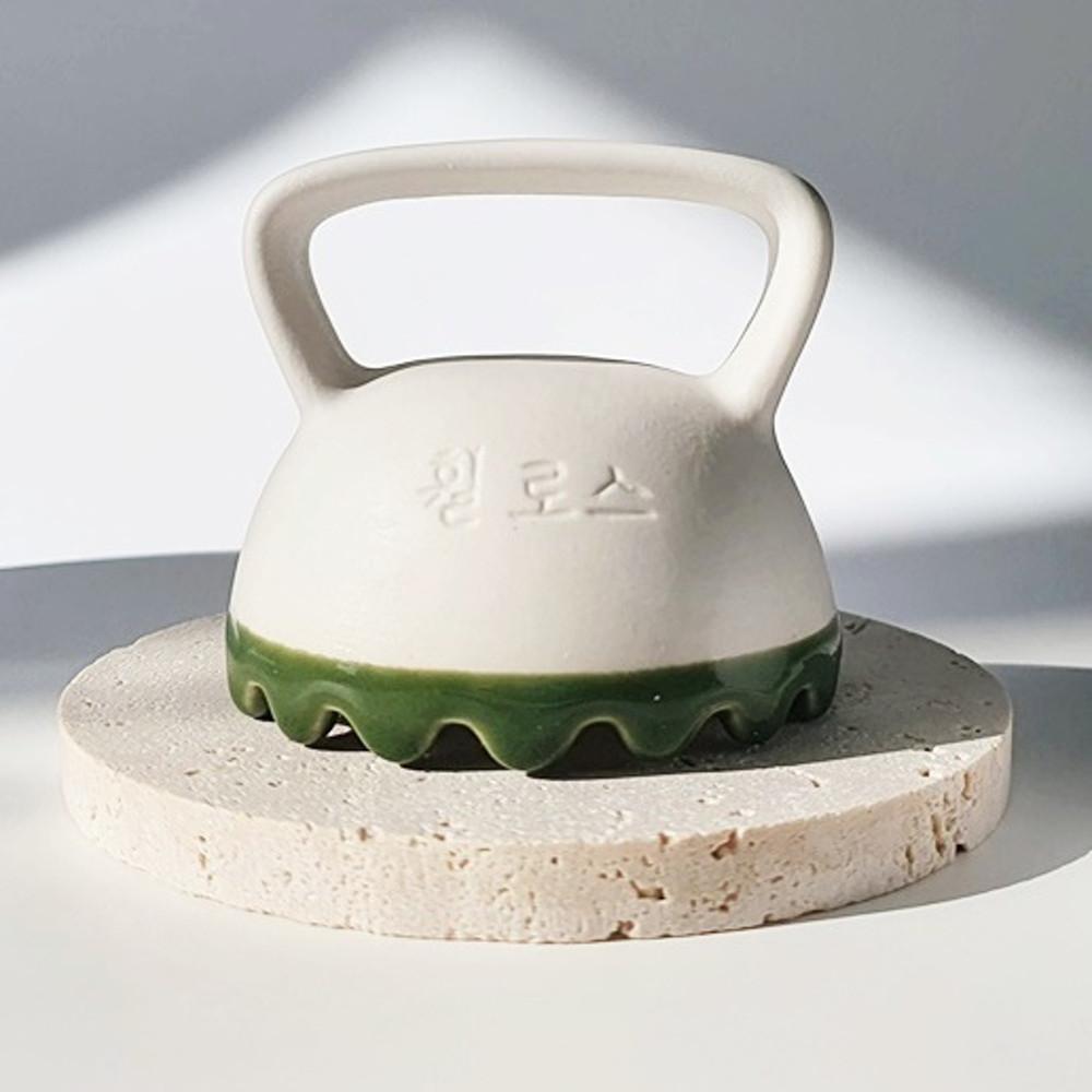 휠로스테라피 백토웨이브 도자기 마사지도구 손잡이 괄사 두피괄사 얼굴마사지 세라믹 그린(대)