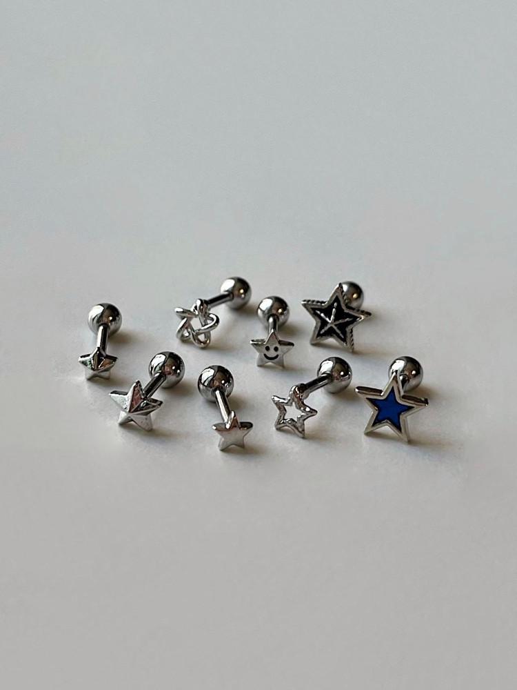 써지컬스틸 바 스타 피어싱 (8type)