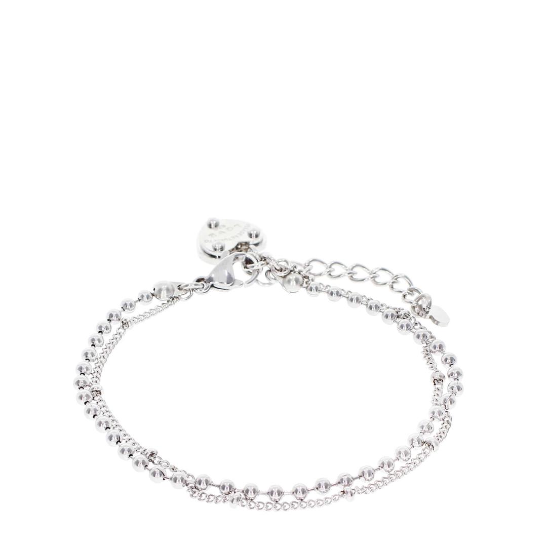 레터링 스터드 하트 팔찌