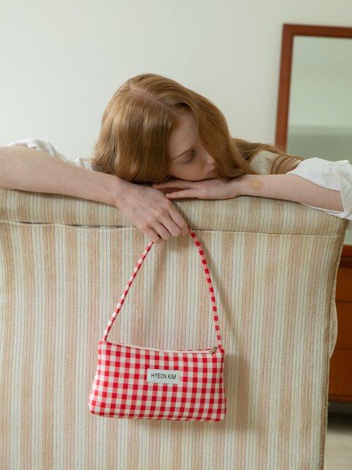 GINGHAM CHECK LENEE BAG 깅엄 체크 르네백 -  레드