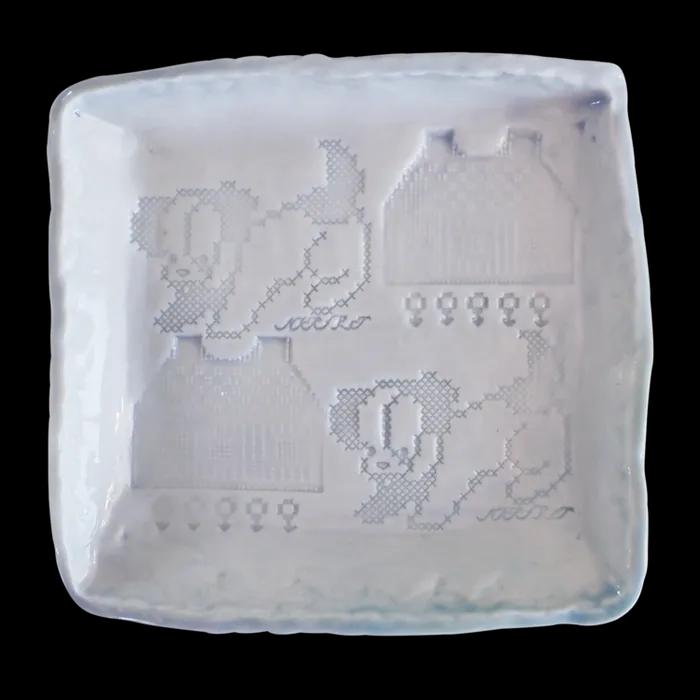 DOG&HOME PLATE(blue)